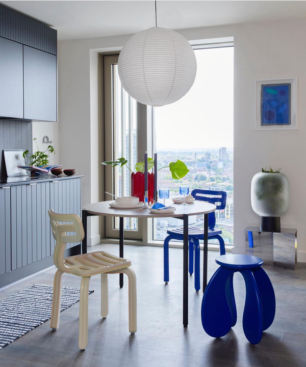 SPACE Side Table in Electric Blue