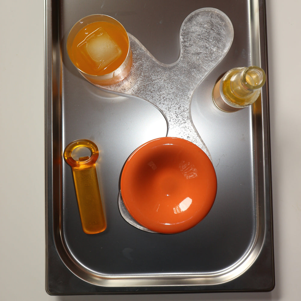 The 3 Drinks Coaster in clear recycled plastic