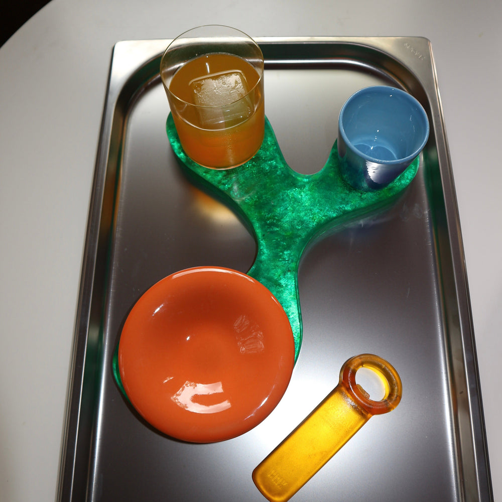 The 3 Drinks Coaster in green recycled plastic