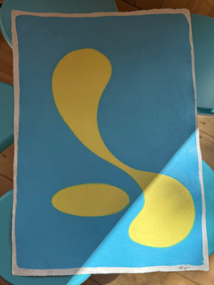 The Return - Original Oil Pastel on Handmade Khadi Paper