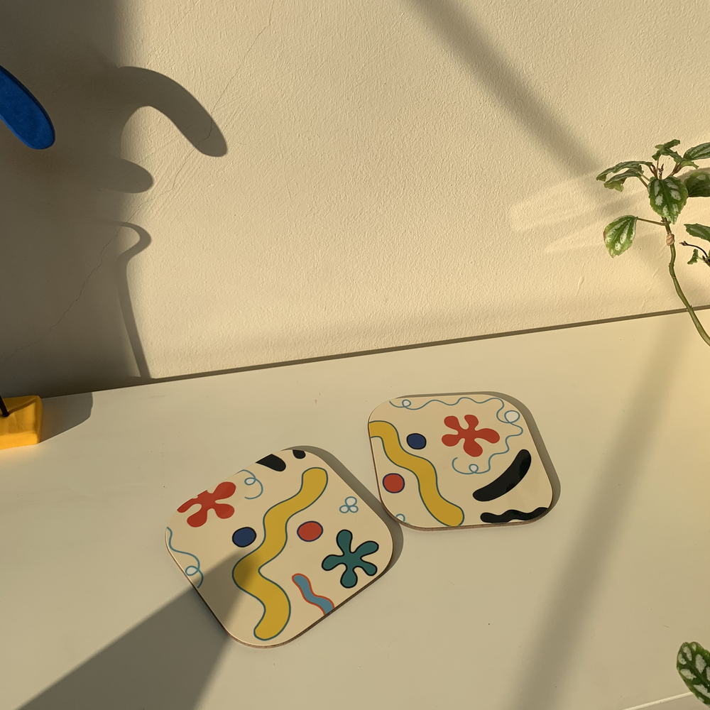 Squiggle Coasters