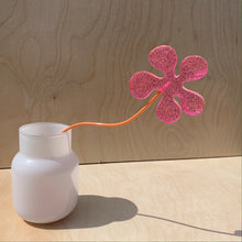 Load image into Gallery viewer, Pink Glitter Flower (Orange Stem)
