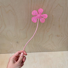 Load image into Gallery viewer, Pink Glitter Flower (Pink Stem)
