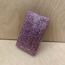 Load image into Gallery viewer, Pink &amp; Silver Glitter Rectangle
