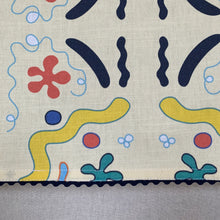 Load image into Gallery viewer, Squiggle Tea Towel (Navy Edging)
